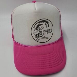 O'Neill Hat Snapback Trucker Mesh Pink White Rope Surf Logo Casual Outdoors Men